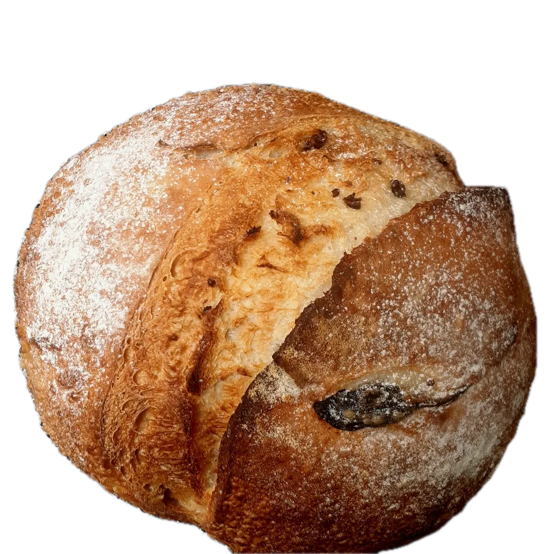 Olive and Walnut sourdough loaf